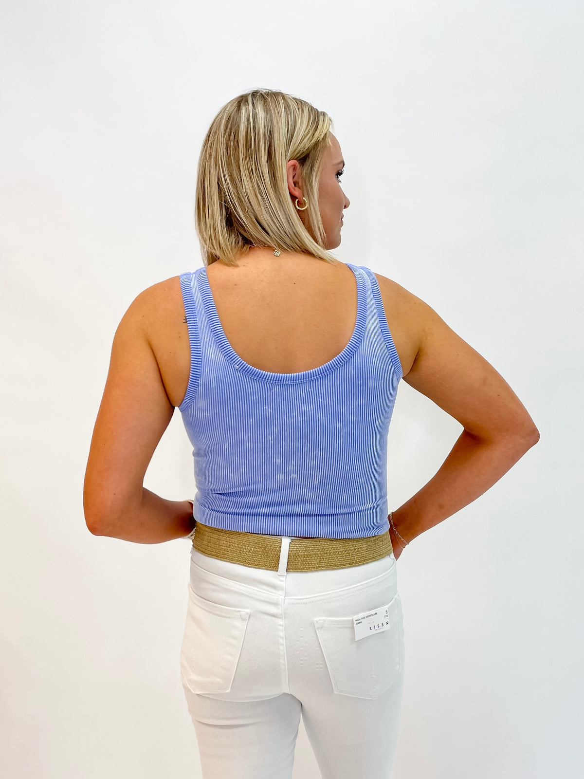 Ready To Board Ribbed Tank - Blue