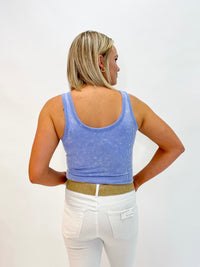 Ready To Board Ribbed Tank - Blue