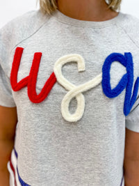 Star-Spangled Sequin Stripe Set Top