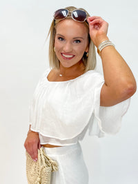 Luminous White Sheet Tulip Ruffle Set