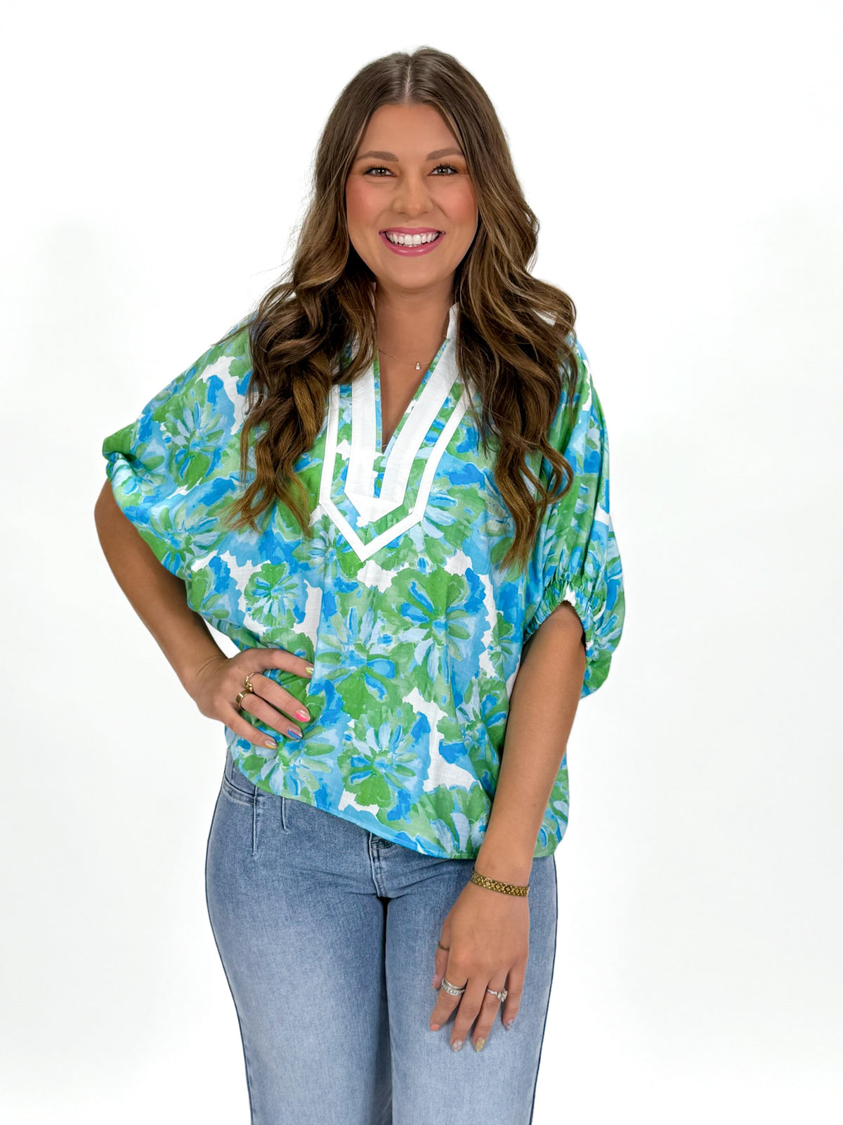 Island Bloom Oversized Top