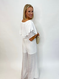Luminous White Sheet Tulip Ruffle Set