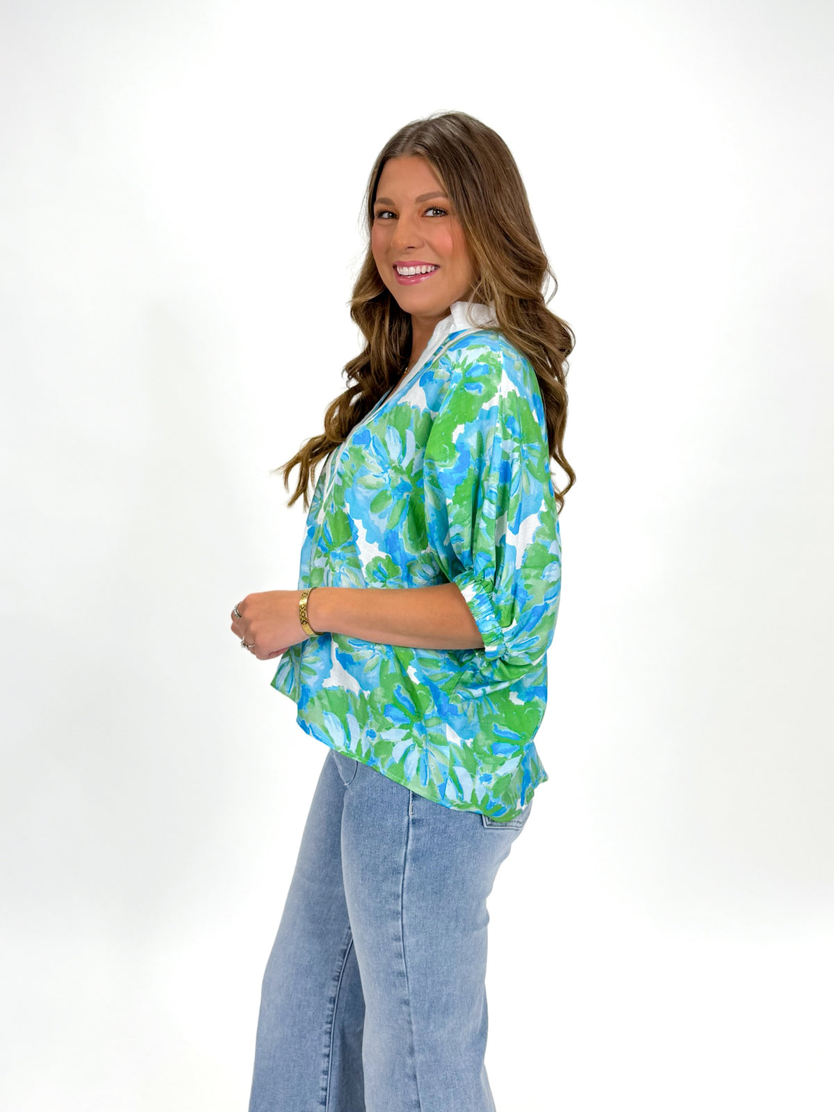 Island Bloom Oversized Top