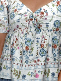 Wildflower Story Smocked Babydoll Top