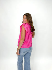 Hot Pink Petal Textured Top