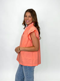 Sunset Scallop Ruffle Top