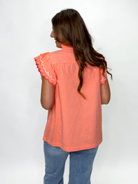 Sunset Scallop Ruffle Top