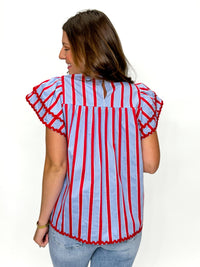Carnival Stripe Ruffle Top