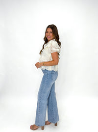Garden Whisper Ruffle Blouse