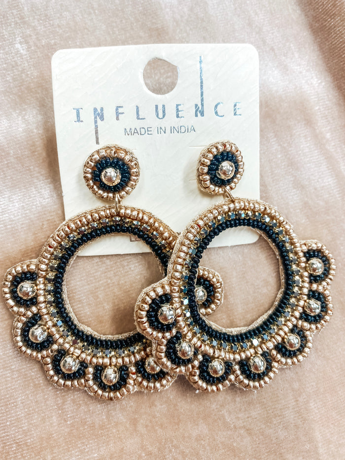 Black and Gold Influence Earrings