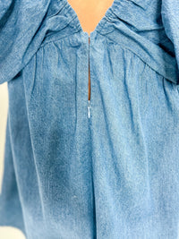 Denim Ruffle Romper