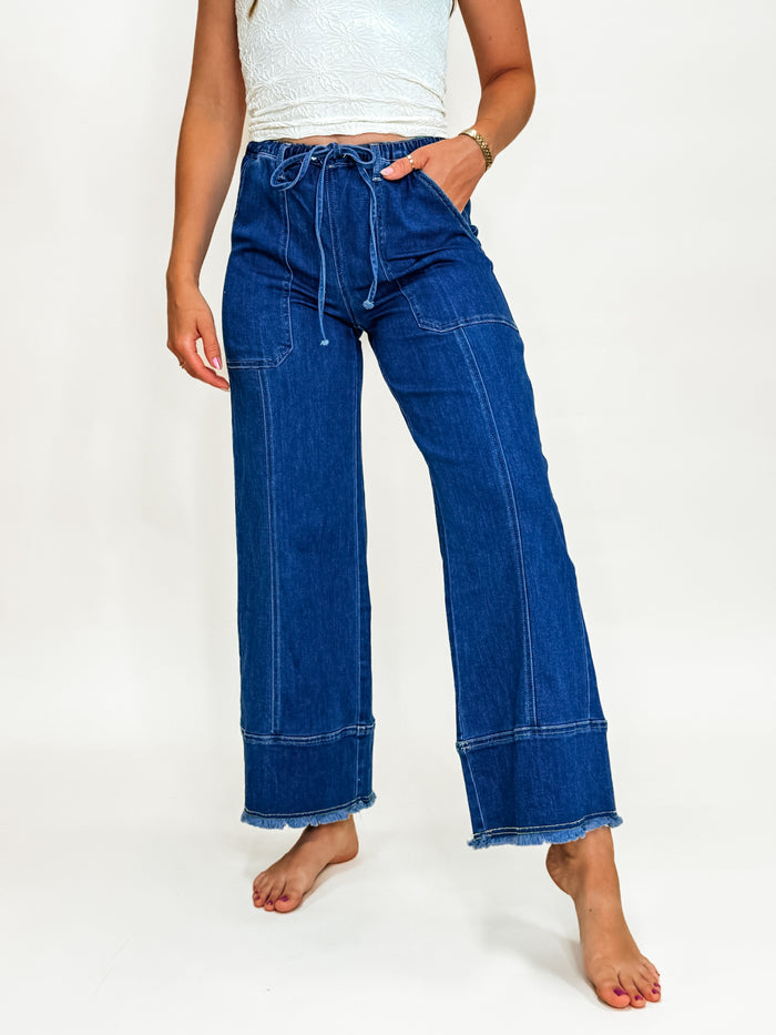 Blue Haze Drawstring Denim Jeans