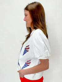 Patriotic Ice Cream Sequin Tee