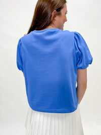 Sparkling Wine Glasses Puff Sleeve Top