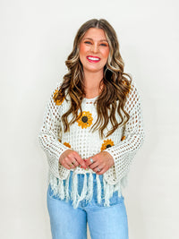 Sunflower Fields Crochet Hoodie