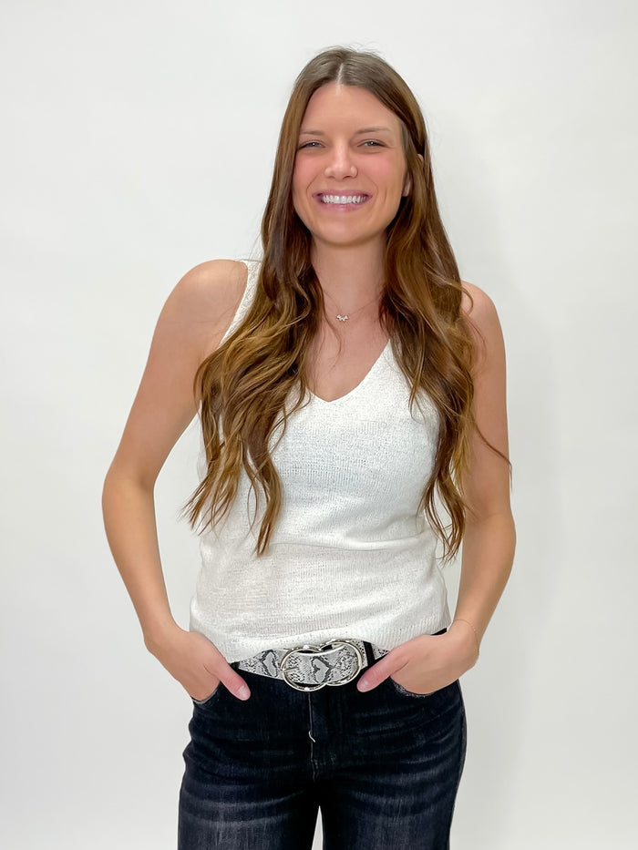 Ivory Breeze Knit Tank