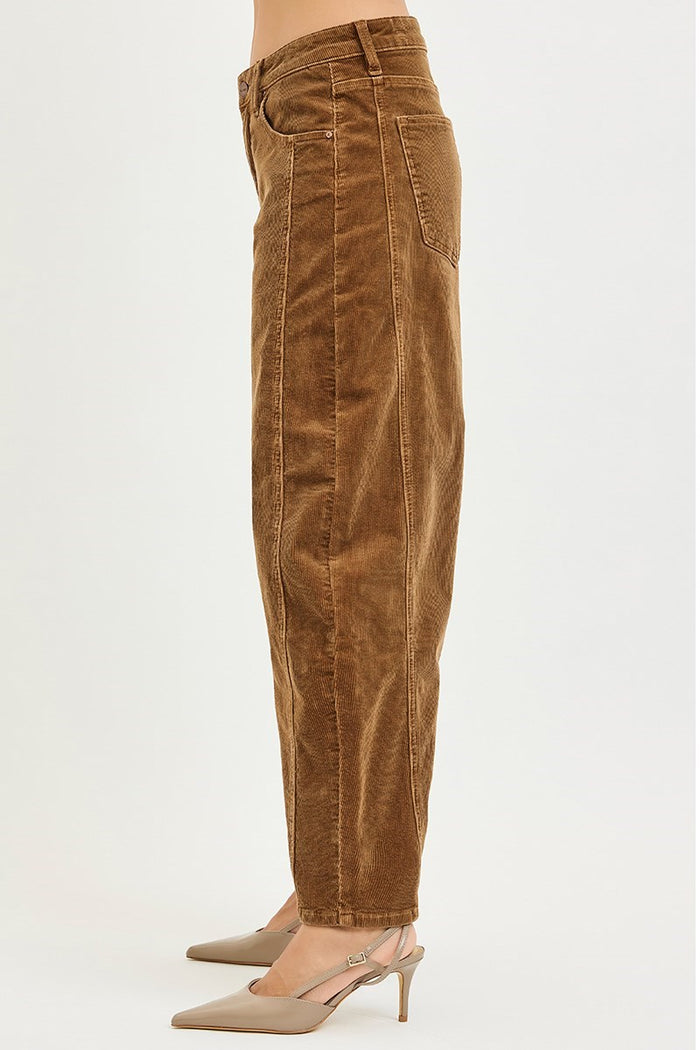 Risen Teddy Bear Corduroy Barrel Jeans