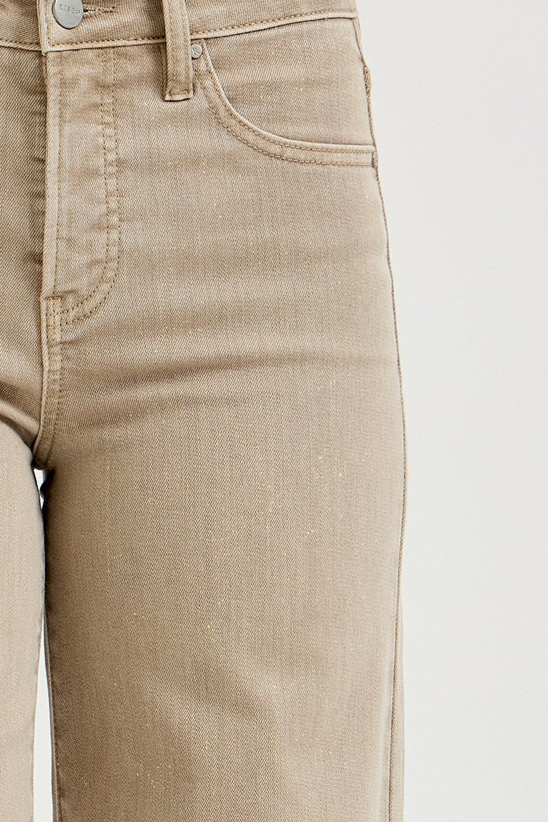 Risen High Rise Lurex Palazzo Jeans