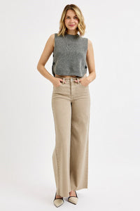 Risen High Rise Lurex Palazzo Jeans