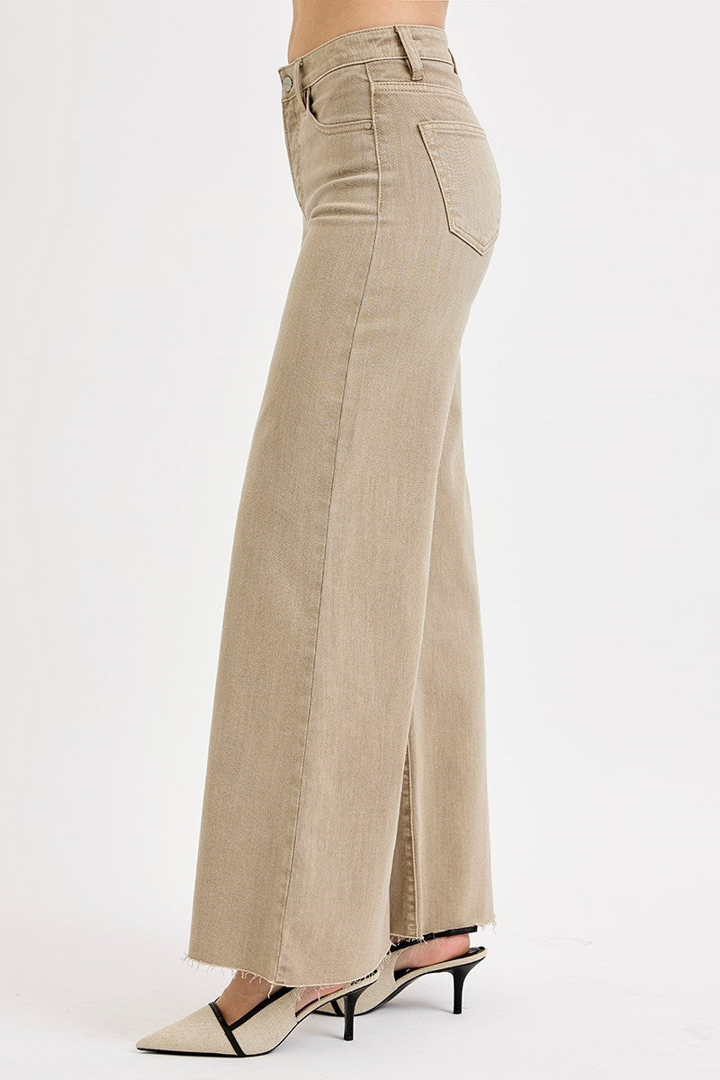 Risen High Rise Lurex Palazzo Jeans