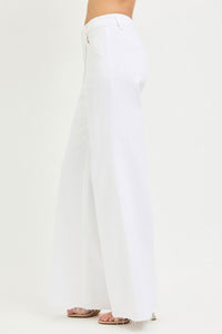 Risen Sculpt & Sleek Wide Leg White Denim Jean