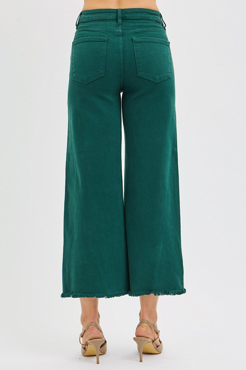 Risen Evergreen High Rise Wide Leg Crop Jeans
