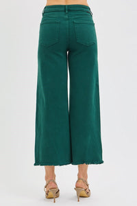Risen Evergreen High Rise Wide Leg Crop Jeans