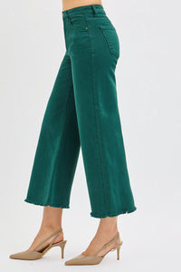 Risen Evergreen High Rise Wide Leg Crop Jeans