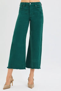 Risen Evergreen High Rise Wide Leg Crop Jeans