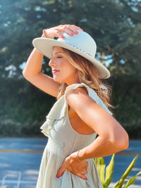 Dime Store Cowgirl Ruffle Dress-Green